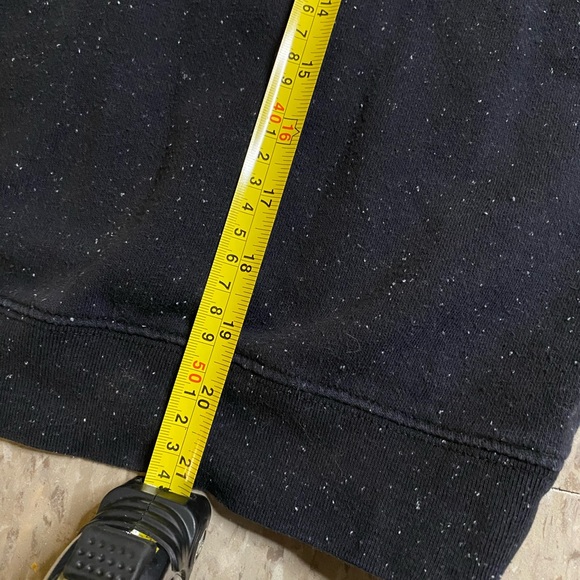 FRANK AND OAK Crewneck Sweatshirt Fleece Black Speckled Confetti Size Small - Picture 6 of 7